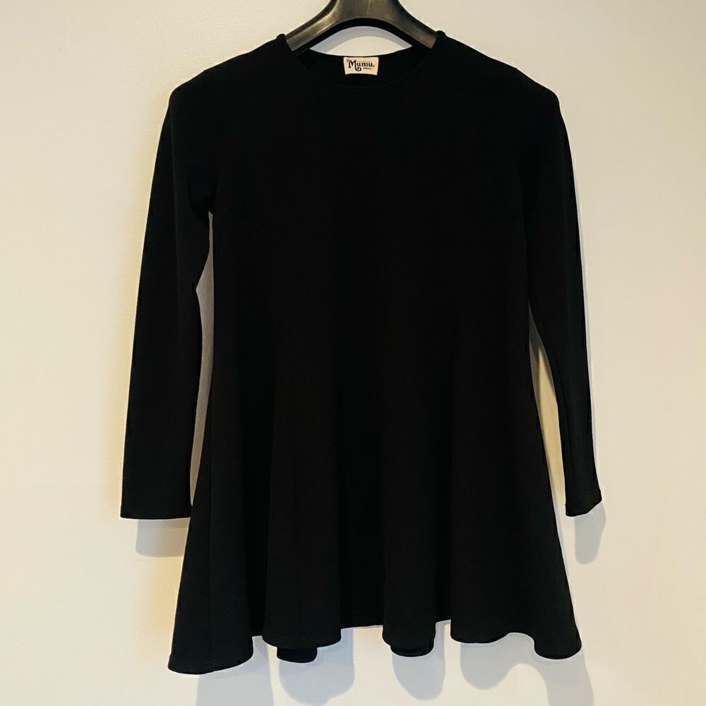 Show Me Your Mumu Black Peplum Long Sleeve Top Size Small